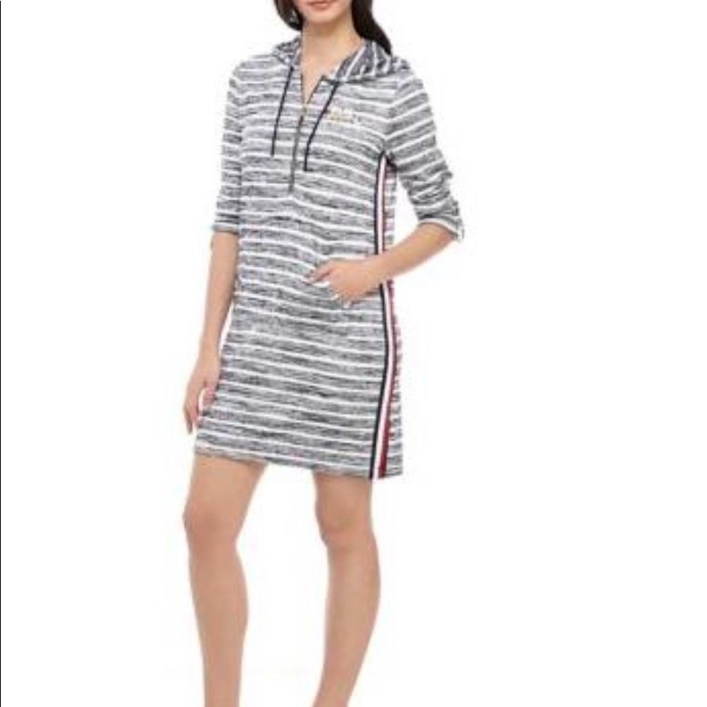 Tommy Hilfiger Women's Striped Hoodie Dress